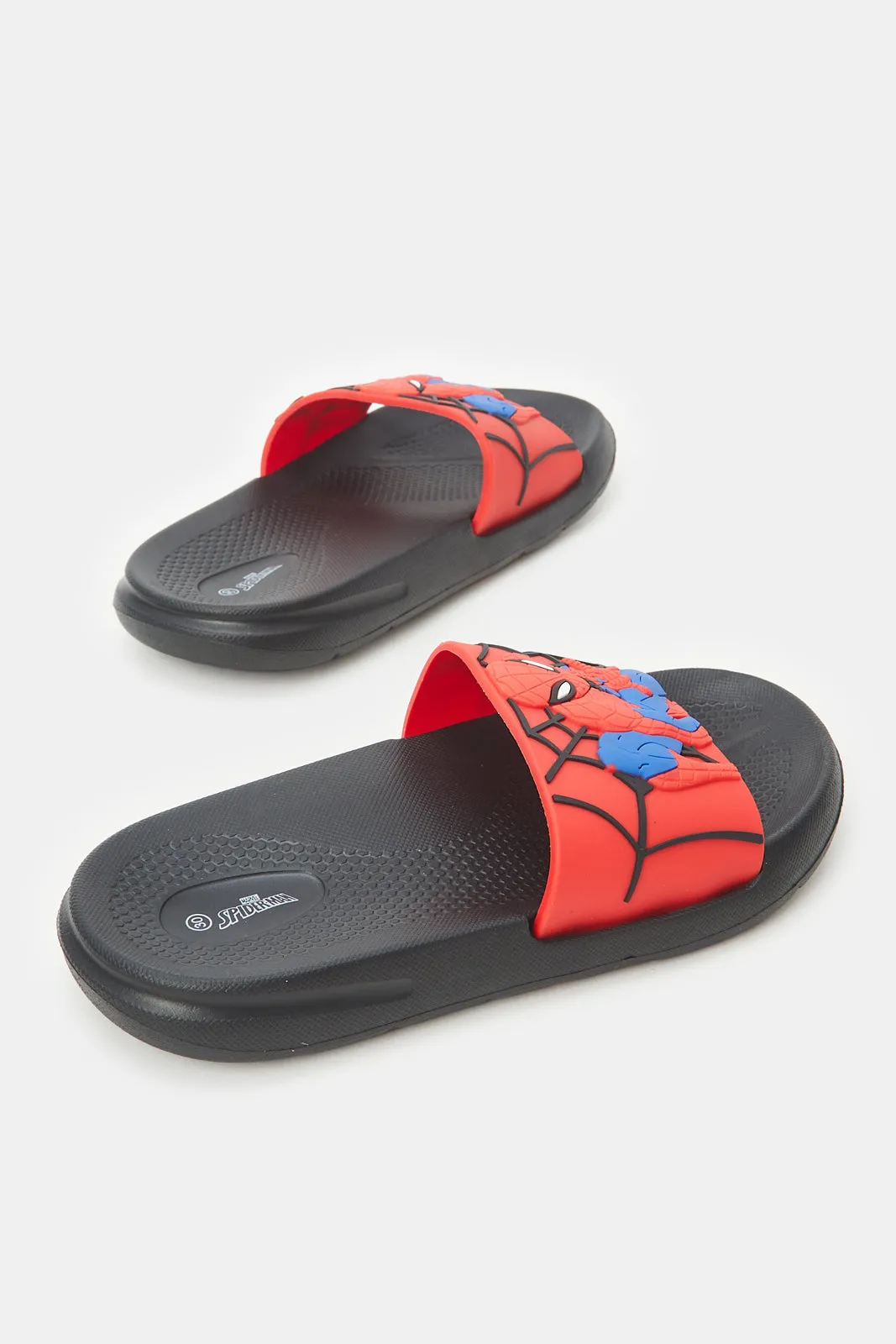 Boys Black Spiderman Character Slide