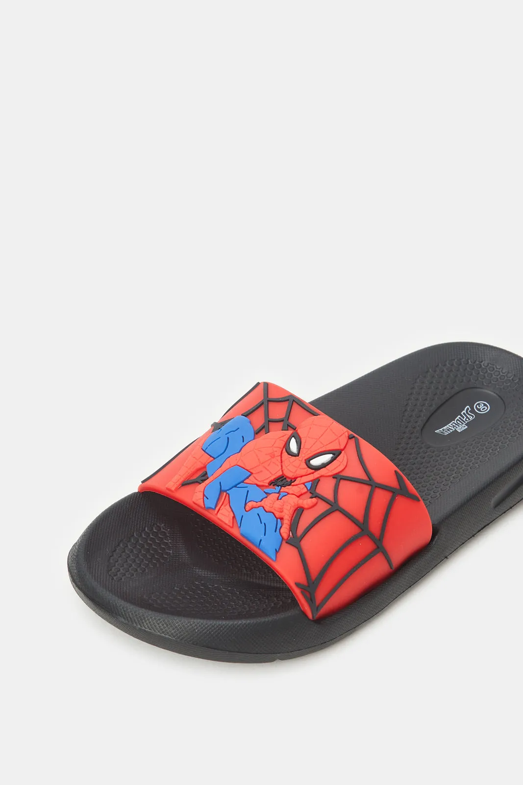 Boys Black Spiderman Character Slide