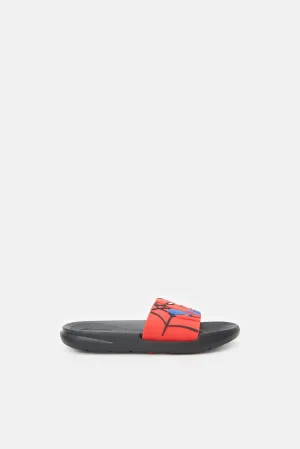 Boys Black Spiderman Character Slide