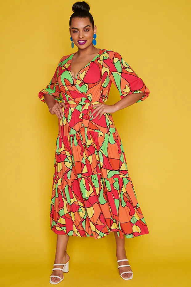 Chasing Lovely Lines Citrus Dress
