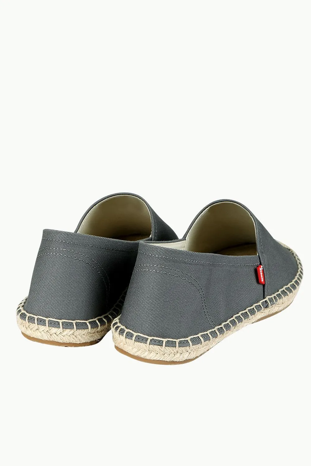 Men's Stone Grey Canvas Basque Espadrilles