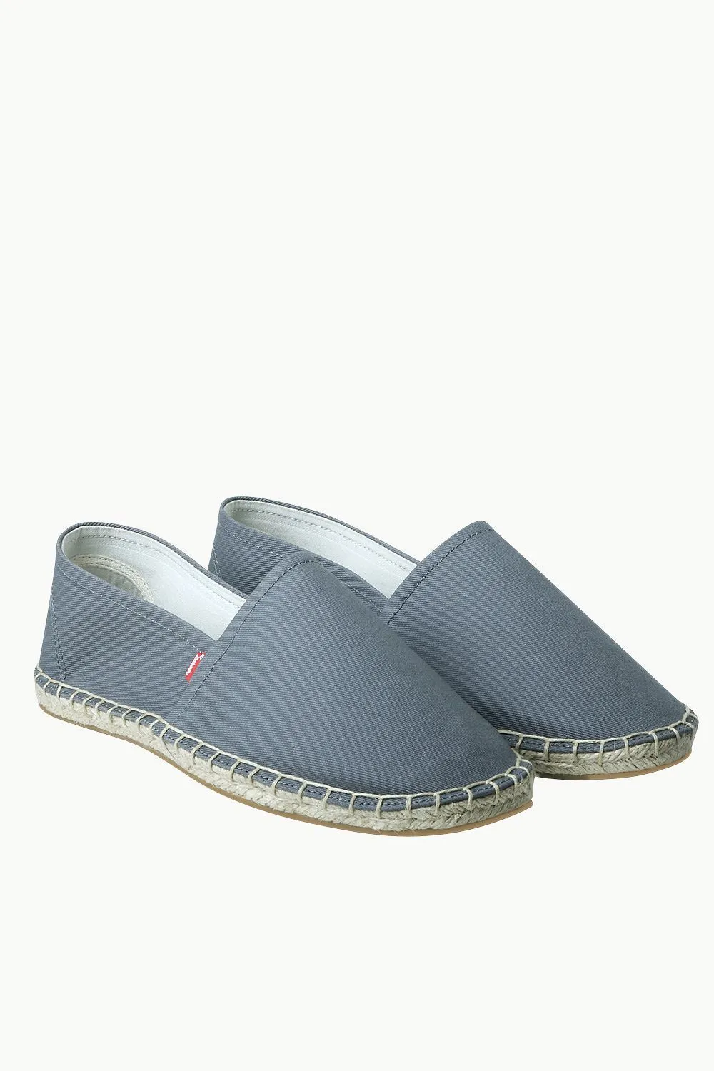 Men's Stone Grey Canvas Basque Espadrilles