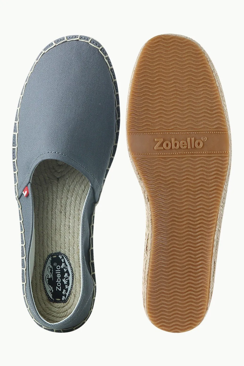 Men's Stone Grey Canvas Basque Espadrilles