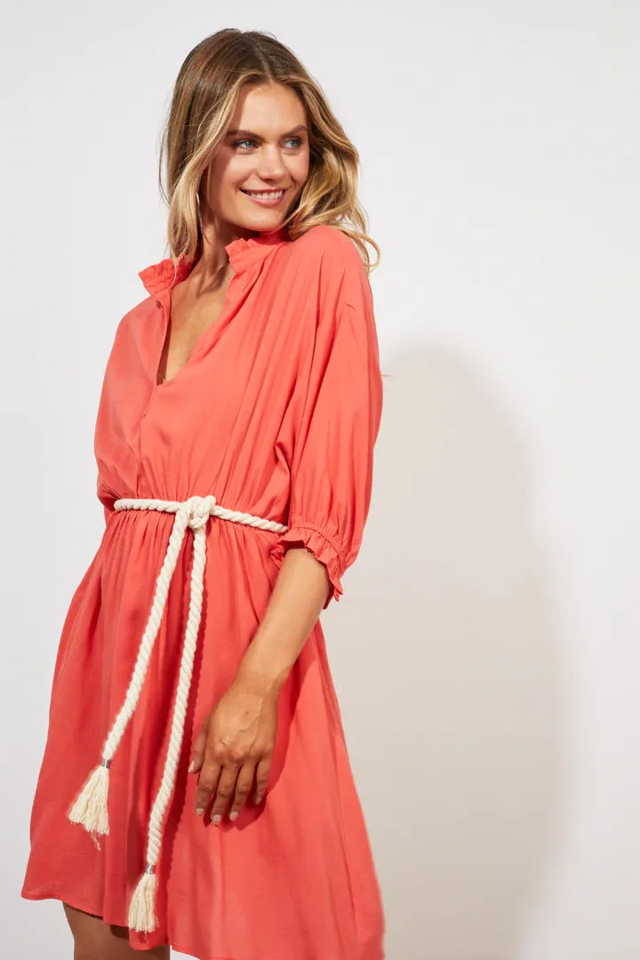 Tropicana Rope Dress Coral